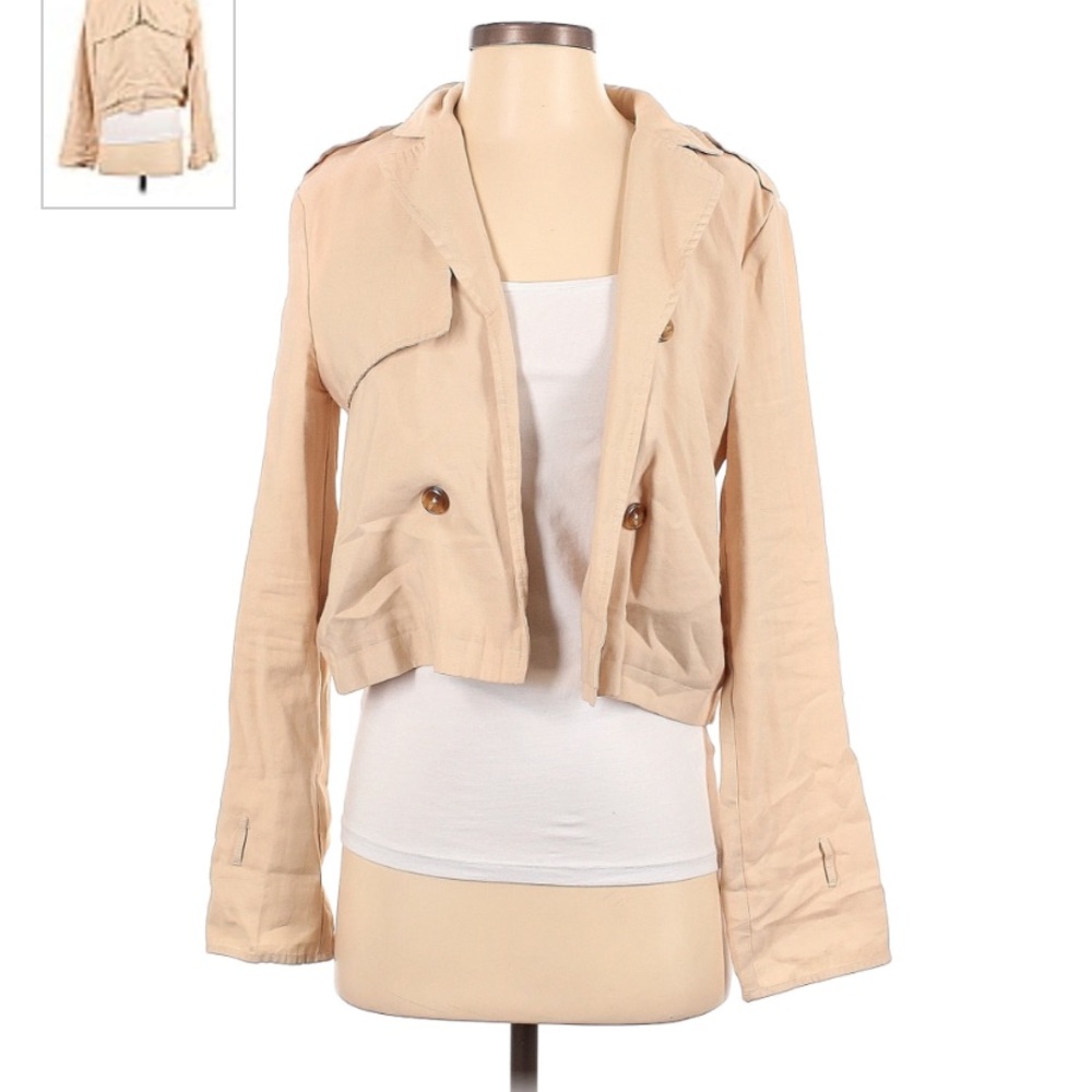 Anthropologie Cantonnier cropped trench jacket